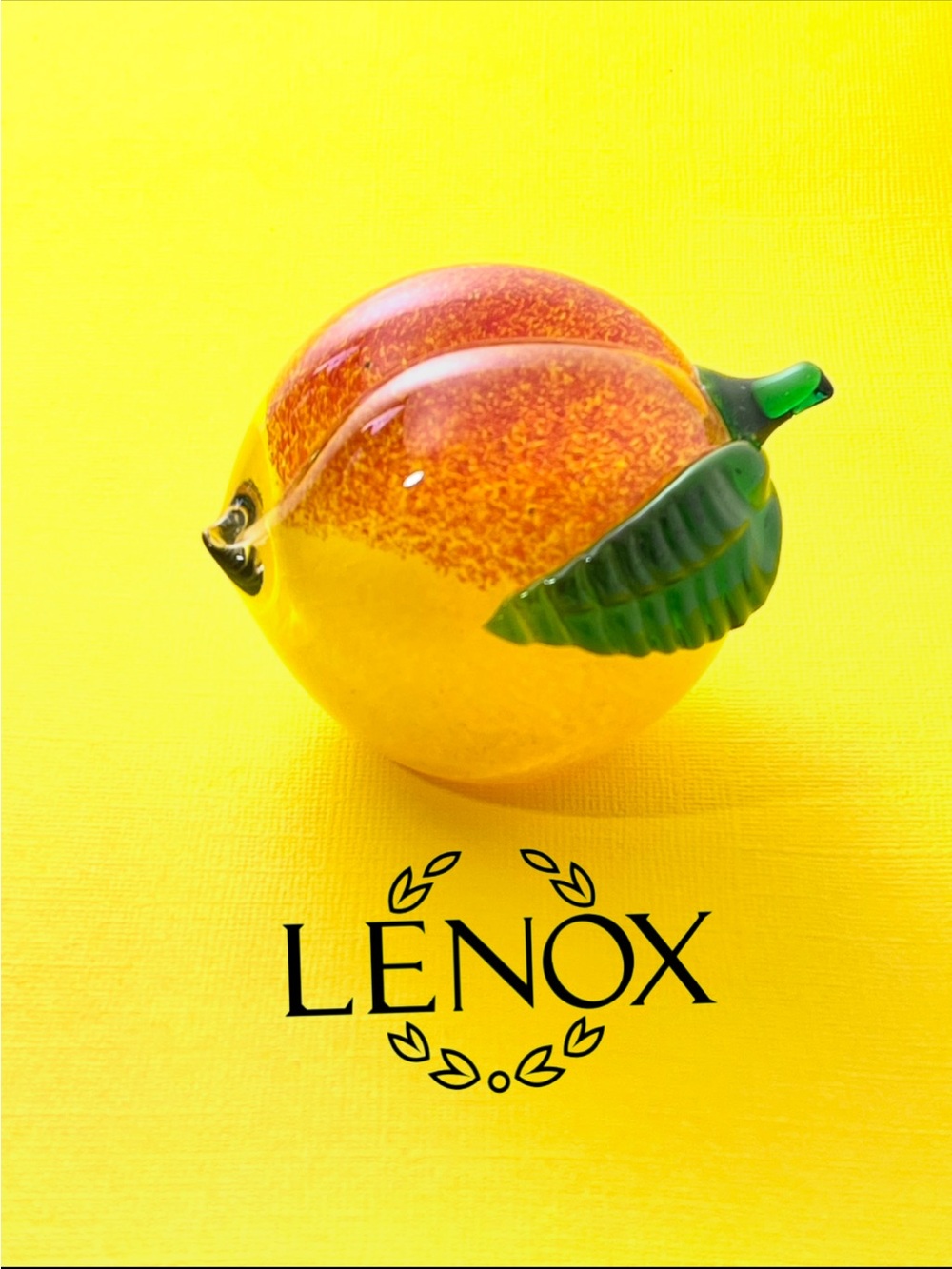 Lenox Art Glass Peach